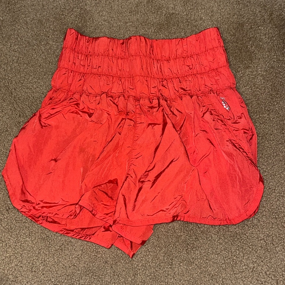 Free people shorts red/ burnt orange: size small